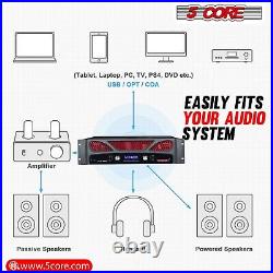 5Core Amplifier Audio Power Amp 2.0 Dual Channel Stereo USB Input Mic Aux 4200W