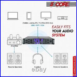 5 Core Power Amplifier Audio Amp Stereo System USB Input Mic Aux Speaker 1600W