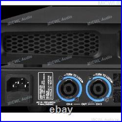 Black 4 Channel x 650W Digital 5200W Power Amplifier Speaker AMP 1U 19 Design