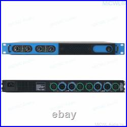 Blue 5200W Power Amplifier 4 Channel x 650W Digital Speaker AMP 1u 19 Design