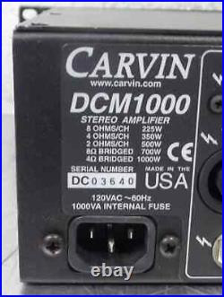 Carvin DCM1015 1000W Stereo Power Amp With Stereo Eq Equalizer -Great Condition