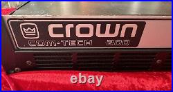 Crown Com-tech 200 Pro Audio Amplifier Pa Amp P. I. P. 200 Watts Power USA