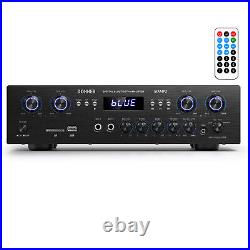 Donner MAMP5 Bluetooth 4 Channel 1000W Audio Stereo Power Amplifier Receiver