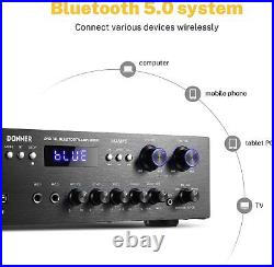 Donner MAMP5 Bluetooth HiFi Power Amplifier Receiver 4 Channel Audio Amp 600W