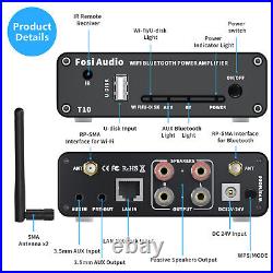 Fosi Audio Stere Bluetooth 5.0 Amplifier WIFI APP Remote Control Power Amp 200W