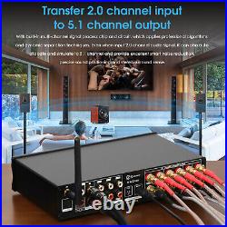 HiFi 5.1 Channel Amplifier withBluetooth COAX/OPT/USB Home Subwoofer Power Amp