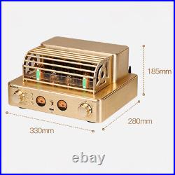 HiFi Bluetooth Vacuum Tube Amplifier Stereo Home Power Amp USB Player withVU Meter