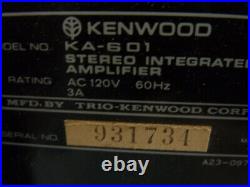 Kenwood KA-601 High Speed DC Integrated Amplifier Stereo Power Amp TESTED WORKS