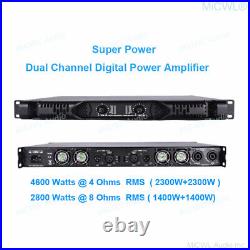MiCWL 8000W Peak 2 Channel Digital Power Amplifier Stage AMP Drive 21 Speaker