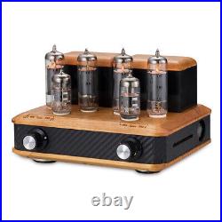 Mini 6P15/EL84 Vacuum Tube Amplifier Wood Push-pull Stereo Audio Power Amp 8W×2