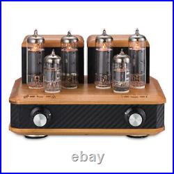 Mini 6P15/EL84 Vacuum Tube Amplifier Wood Push-pull Stereo Audio Power Amp 8W×2
