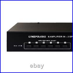 Passive Power Amplifier Selector Speaker Switch Lossless 6 Amp In 2 Speaker Out