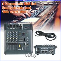 Powered Mixer Power Audio Mixing Amplifier 110V 180W RMS 4 Channel USB Amp 16DSP