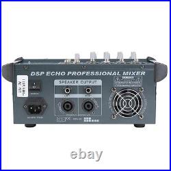Pro 4 Channel Audio Powered Mixer power mixing Amplifier Reverb Amp 16DSP With USB