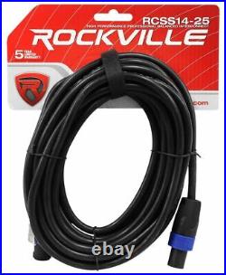 Rockville D12 5000w Peak/1400w RMS 2 Channel Power Amplifier Pro/DJ Amp+Cables