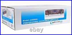 Technical Pro AX5000 5000 Watt 2 Channel 2U DJ Power Amplifier w USB, SD, EQ