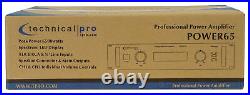 Technical Pro POWER65 6500W 2 Channel 2U Power Amplifier Amp + XLR Cable